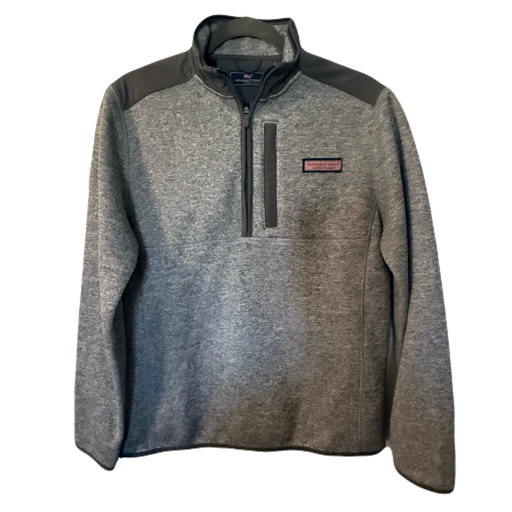 Vineyard Vines Gray Quarter-Zip Pullover